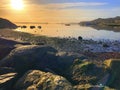 Sunset, Norway. At the beach Royalty Free Stock Photo