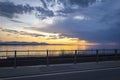 Nice sunset at the Lake Constance Royalty Free Stock Photo