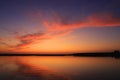 Sunset over lake Royalty Free Stock Photo