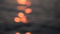 Nice sunset light bokeh on sea wave