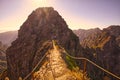 Nice sunset over mountains in Madeira - Portugal Royalty Free Stock Photo