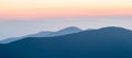 Nice sunset over mountains or north carolina Royalty Free Stock Photo