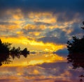 Nice sunset over water Royalty Free Stock Photo