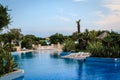 Nice swimming pool at the campsite in france