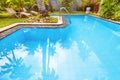Nice swimming pool in courtyard in summer Royalty Free Stock Photo