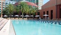 Nice swimming pool in the south resort Royalty Free Stock Photo