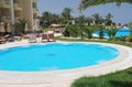 Nice swimming pool in the south resort Royalty Free Stock Photo