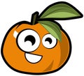 Nice Tangerine cartoon isolated