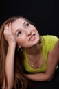 Nice teenager dreaming Royalty Free Stock Photo