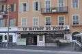 Nice, 5th september: Restaurant Le Bistrot du Port on Quai Lunel in the Port Lympia of Nice