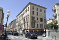 Nice, 5th september: Street view with Historical Buildings in row from Nice France