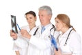 Nice three doctors with xray Royalty Free Stock Photo