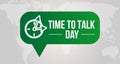 Nice Time To Talk Day Background Banner Illustration