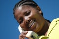 Xhosa woman with telephone Royalty Free Stock Photo