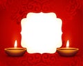 nice traditional diwali festival poster with image or text space illustration