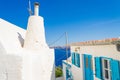 Traditional houses Manolas village Therasia cliff top Santorini Caldera Greece Royalty Free Stock Photo