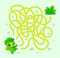 Help vegan character find path to salad. Labyrinth. Maze game for kids.