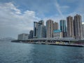 Nice view building city in fortress hill waterfront park Hong Kong Royalty Free Stock Photo