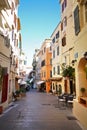 Nice view in the centre of the city of Coru in Greece Royalty Free Stock Photo