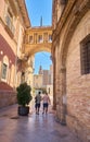 Nice view of the high corridor of Valencia Cathedral