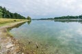 Nice view of Idroscalo lake park at rainy day Royalty Free Stock Photo