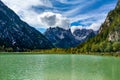 Nice view of the lake in the mountains in Italy Royalty Free Stock Photo