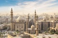 Nice view of the Mosque-Madrasa of Sultan Hassan in Cairo