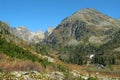 Nice view of the mountains and blue sky waterfall