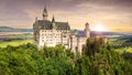 Nice view of Neuschwanstein castle in Bavaria, Germany, Europe