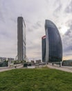 Nice view of the Three Towers at cloudy day