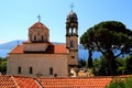 Nice view of town Herceg Novi in Montenegro with Savina Monastery, Serbian Orthodox Church. Churches and towers, ancient monastery