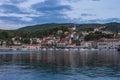 Nice view of the town of Jelsa on the island of Hvar Royalty Free Stock Photo