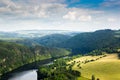 View of Vltava river from Solenice viewpoint, Czech Republic. Royalty Free Stock Photo