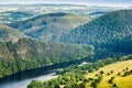 View of Vltava river from Solenice viewpoint, Czech Republic. Royalty Free Stock Photo