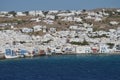 Nice Views From The High Seas Of The Little Venice Neighborhood In The City Of Chora On The Island Of Mykonos. Art History Archite Royalty Free Stock Photo