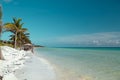 Nice warm ocean softly touching white sandy beach Royalty Free Stock Photo