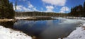 Nice wild lake in a canadian forest on spring