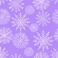 Nice winter snowflake set. Vector seamless pattern. Royalty Free Stock Photo