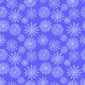 Nice winter snowflake set. Vector seamless pattern. Royalty Free Stock Photo
