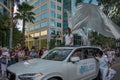 Nice woman with angel wings in Come Out With Pride Orlando parade at Lake Eola Park area 31