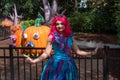 Nice woman character in Halloween Spooktacular at Seaworld 97.