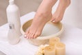 Nice woman having foot treatment Royalty Free Stock Photo