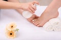 Nice woman having foot treatment Royalty Free Stock Photo