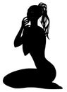 Nice Woman Silhouette Royalty Free Stock Photo