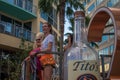 Nice woman and trans in Titos chariot at Come Out With Pride Orlando parade 3