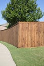 Nice wooden fence of a house in the backyard