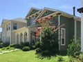 Nice wooden houses in friendly community