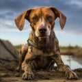 Nice wounded dog, deep eyes Royalty Free Stock Photo