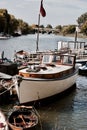 Nice yacht on the river