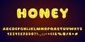 Nice yellow honey font set